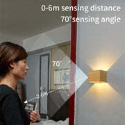 LED Rechargeable Wall Light Bedroom Bedside Body Sensor Dormitory USB Wiring-Free No-Punch Aisle Night Ligh