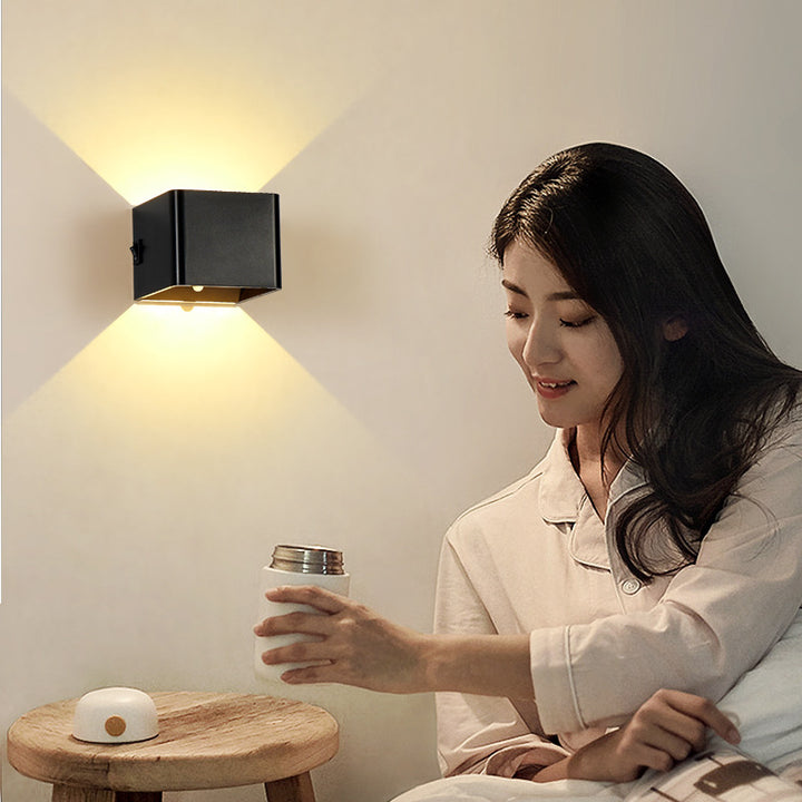 LED Rechargeable Wall Light Bedroom Bedside Body Sensor Dormitory USB Wiring-Free No-Punch Aisle Night Ligh