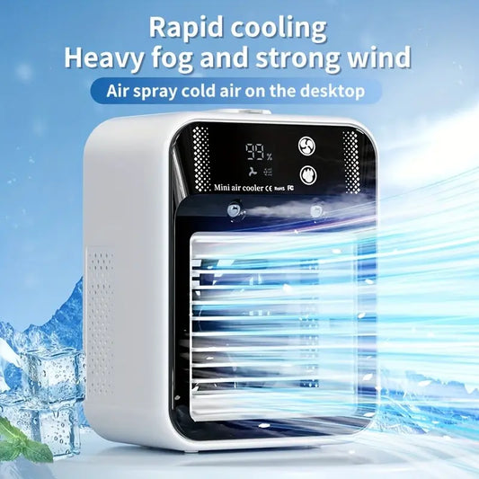 Fan Portable Air 3-In-1 Fan with 2 Mist Speeds – Personal Mist Cooler for Bedroom, Office & Camping Fan 2026