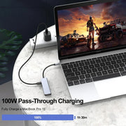 5-in-1 Type-C to HDMI Adapter USB C HUB 4K30Hz PD100W Docking Station USB-C 3.1 Splitter for MacBook iPad Pro Huawei USB 3.0 HUB