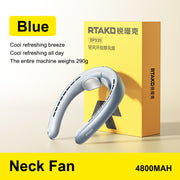 Leafless Neck-Hanging Fan Portable USB Rechargeable Personal Mini Fan